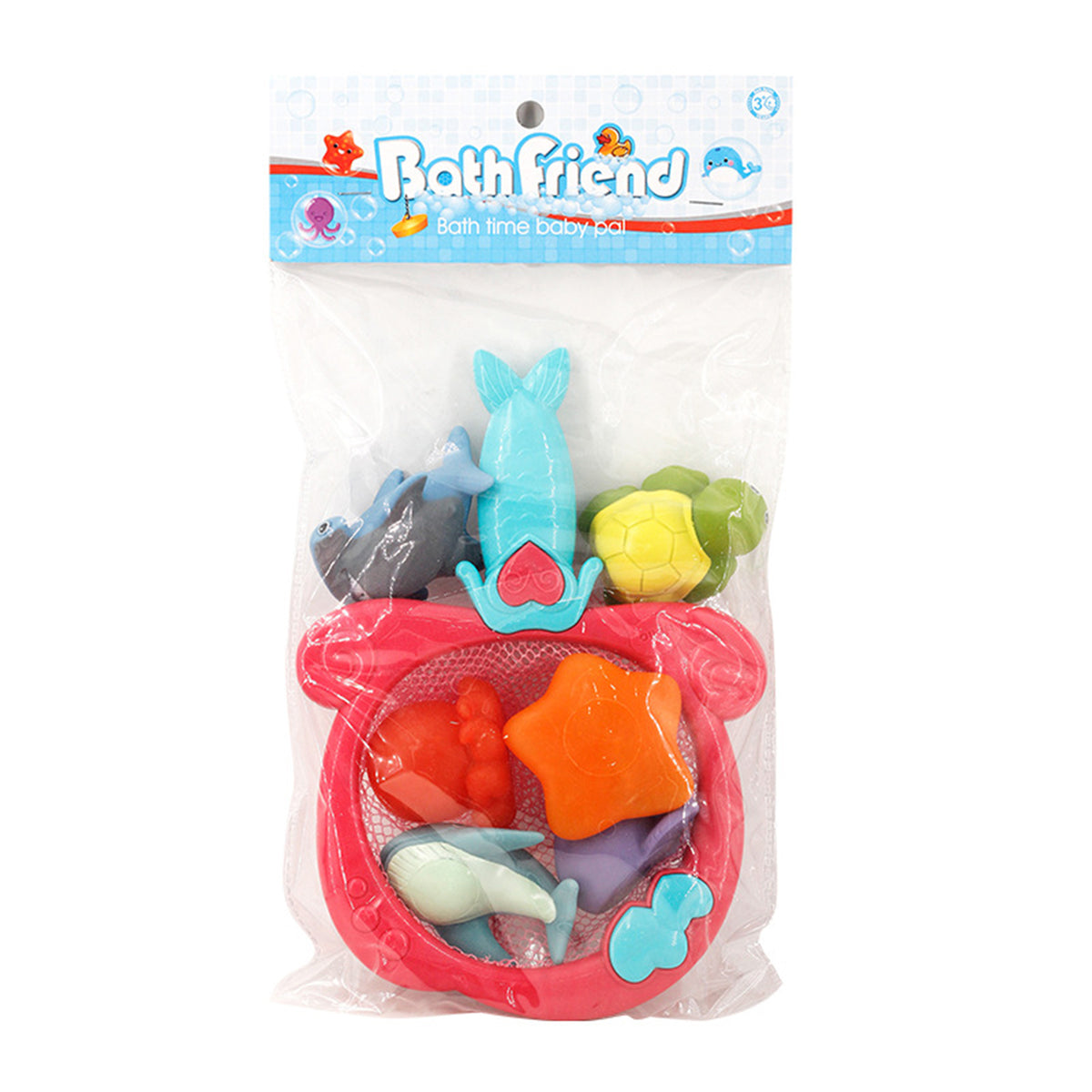 Color Changing Floating Baby Bath Toys with Mermaid Net Y5434