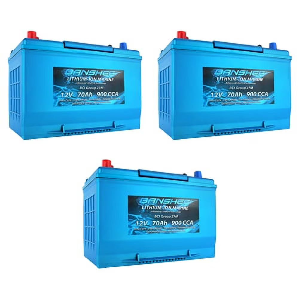 36V Lithium Deep Cycle Marine Battery Group 27 - 3 Pack Y17683