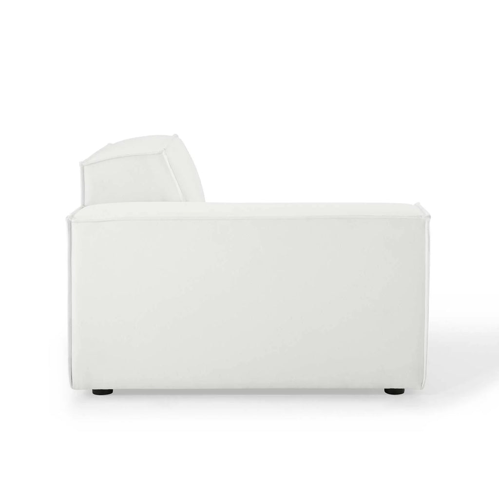 White 6-Piece Fabric Sectional Sofa Z721