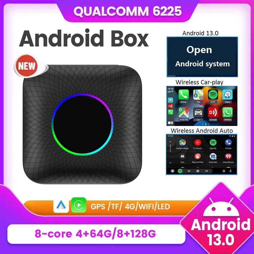 Android 13 Wireless Android Auto & Apple CarPlay Smart Tv Box T13153