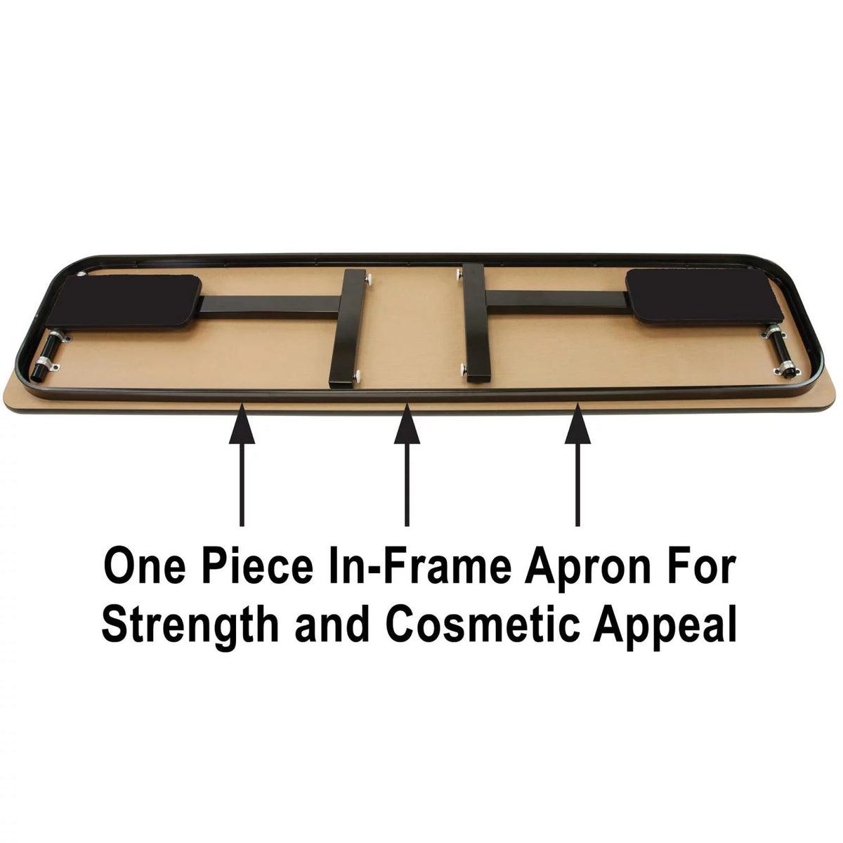 0.75 in. High Pressure Rectangular Folding Seminar Table with Panel Leg E5283
