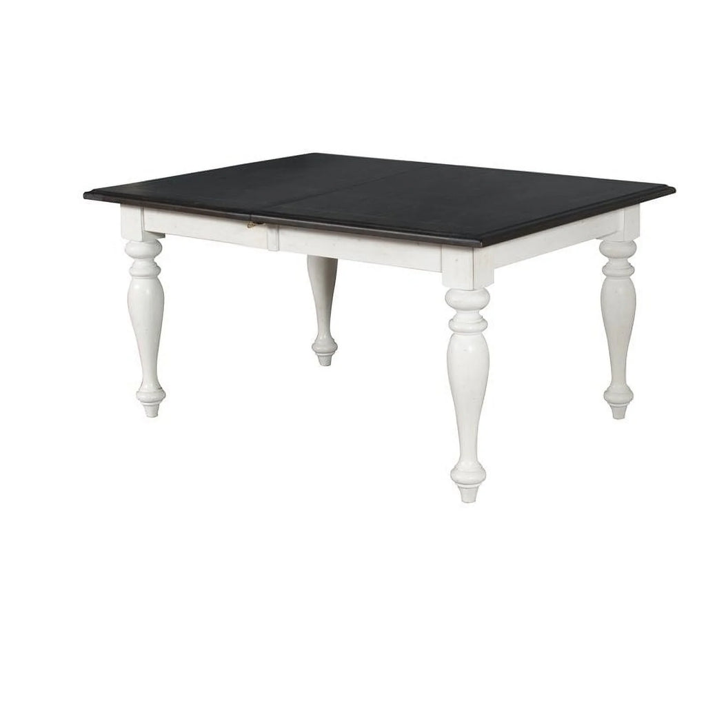 84" Extension Dining Table in White and Dark Brown C80229