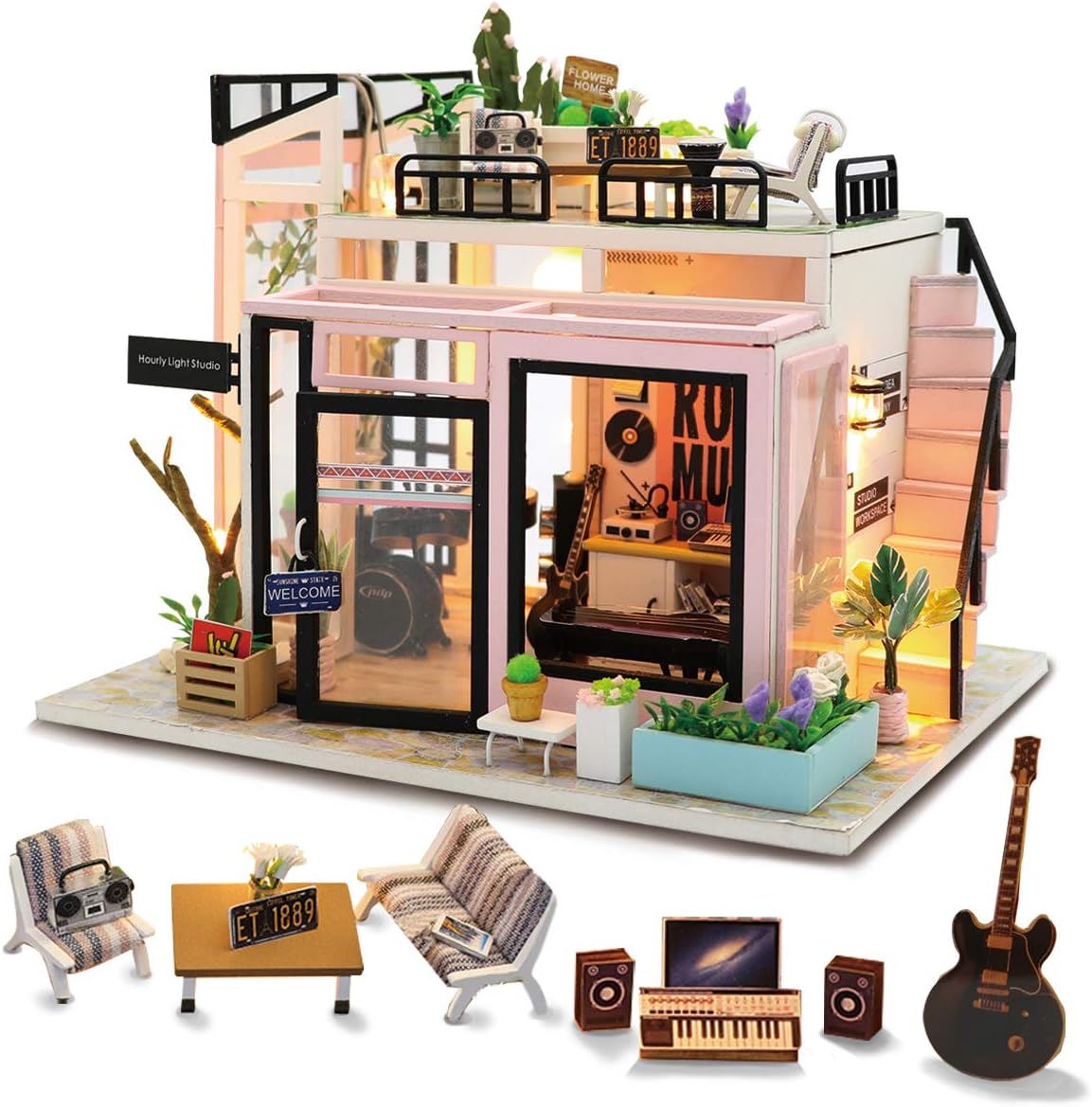 DIY Miniature Dollhouse Kit 1:24 Scale T596665
