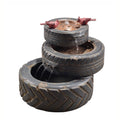 Outdoor Stacked Aged Tires Fountain A263906