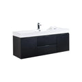 60 in. Single Sink Wall Mount Black Bathroom Vanity E52602