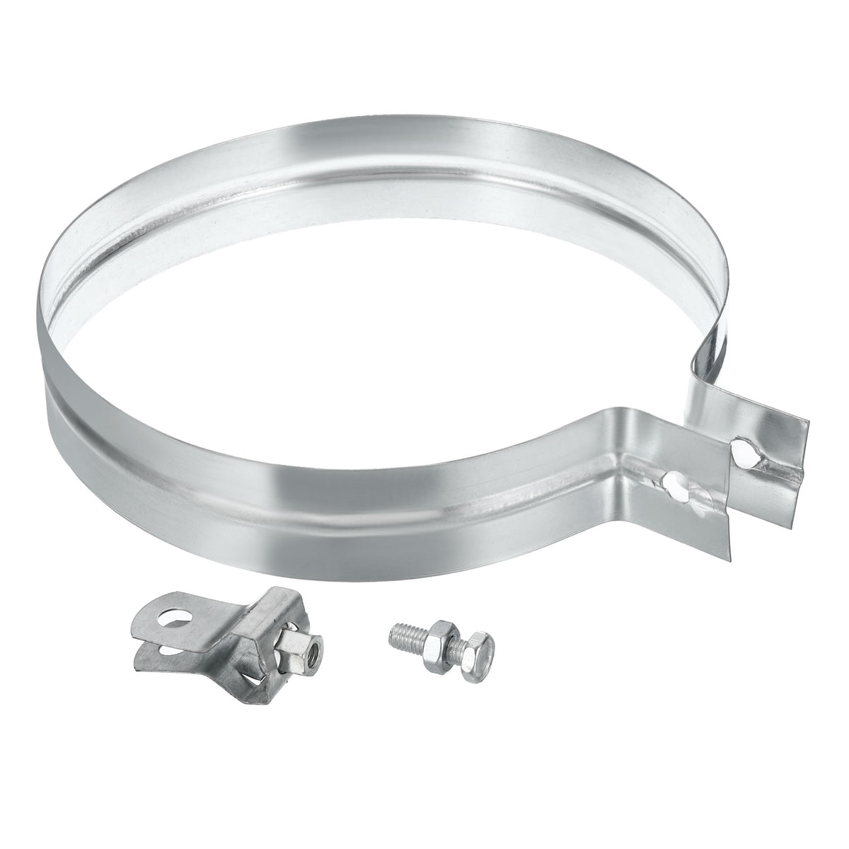2Pcs Galvanized Steel Worm Gear Duct Clamps Q4402