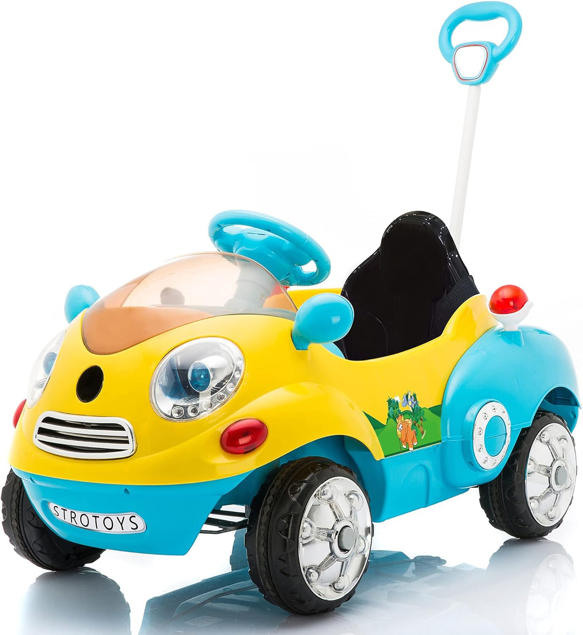 Blue & Yellow Electric Ride On Car with Remote Control C600012