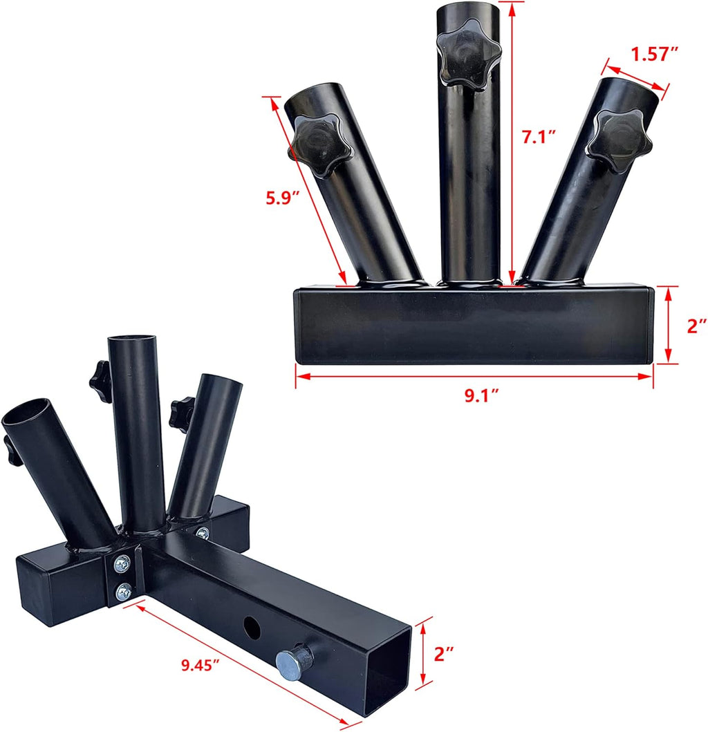 Triple Hitch Flag Pole Holder for Truck K9335
