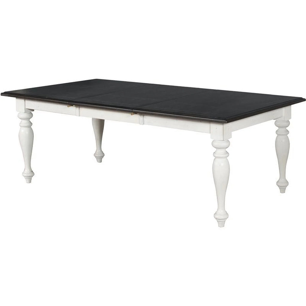 84" Extension Dining Table in White and Dark Brown C80229