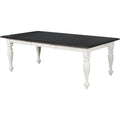 84" Extension Dining Table in White and Dark Brown C80229
