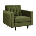 Olive Velvet Accent Chair D819