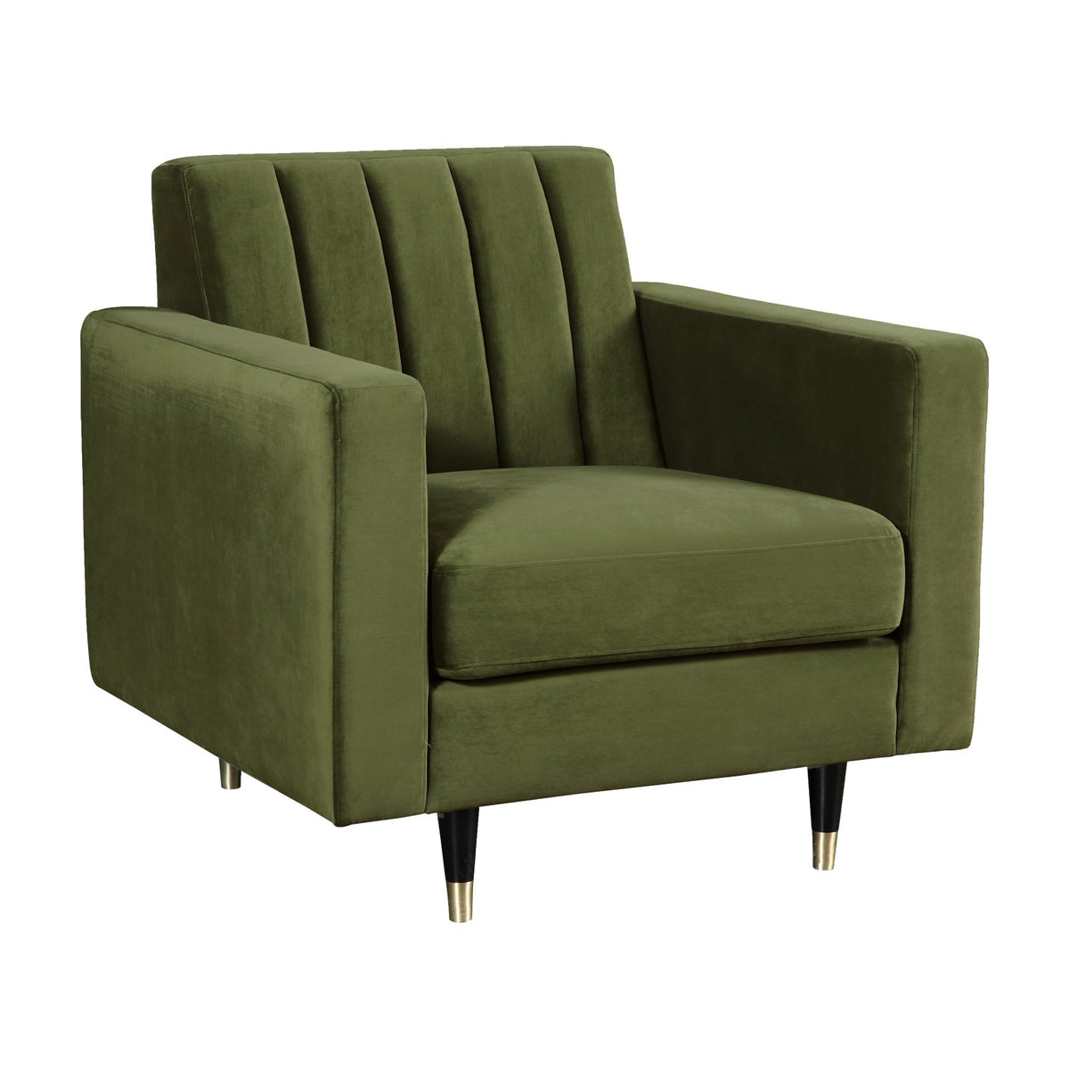 Olive Velvet Accent Chair D819