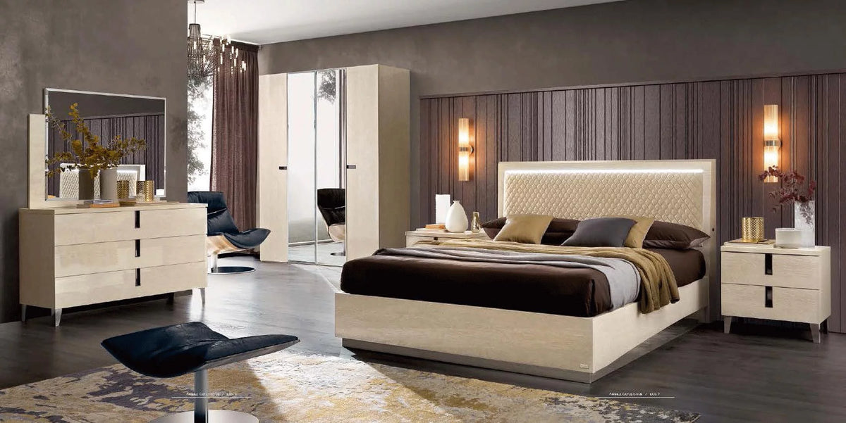 Ivory Queen LED Bed R839