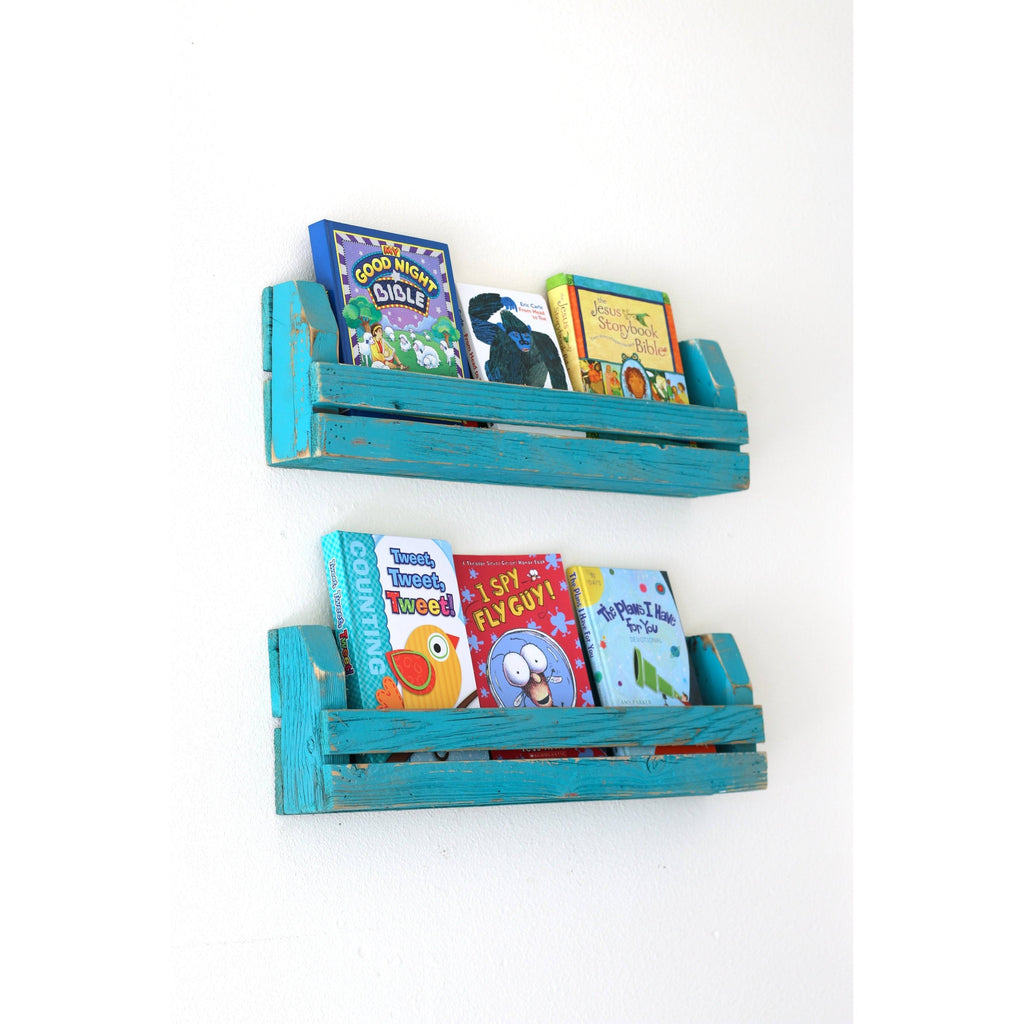 Black Slatted Shelves Set of 2 D251