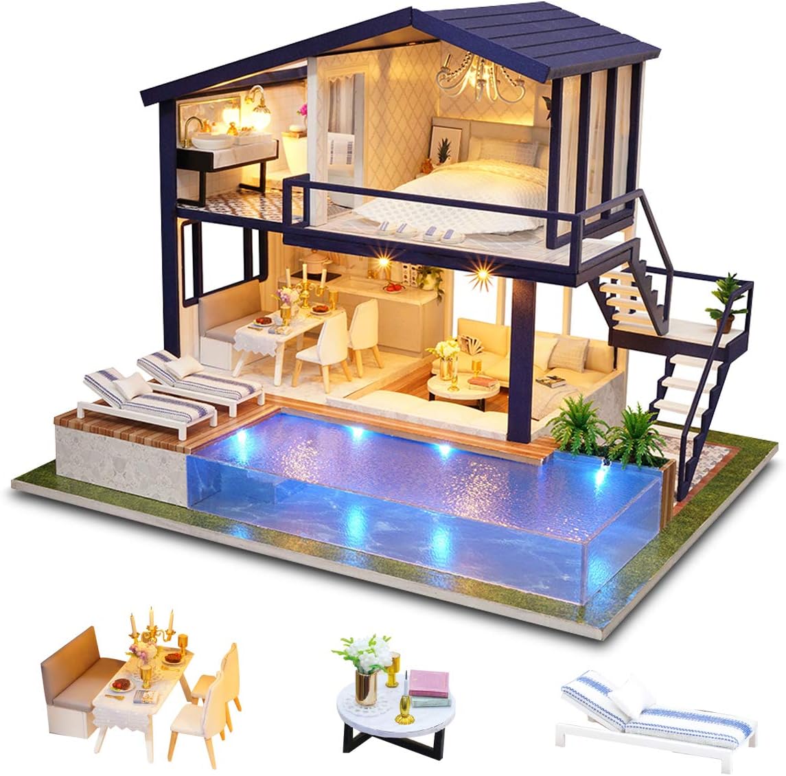 DIY Miniature Dollhouse Kit 1:24 Scale T596665