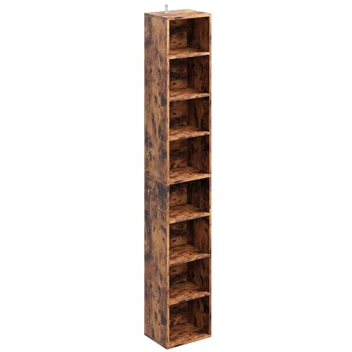 Tall Narrow 8 Tiers Bookshelf J807