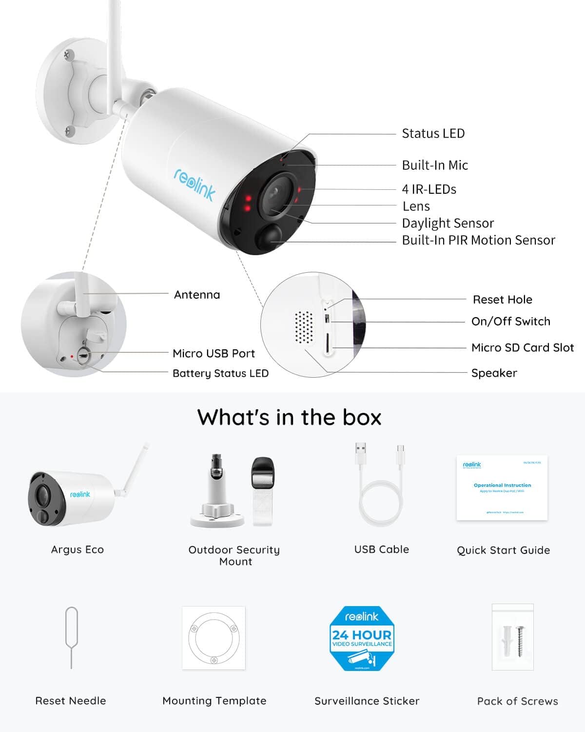1080P HD Wire-Free Rechargeable Battery Powered Outdoor Security Camera 2 Pack K8120