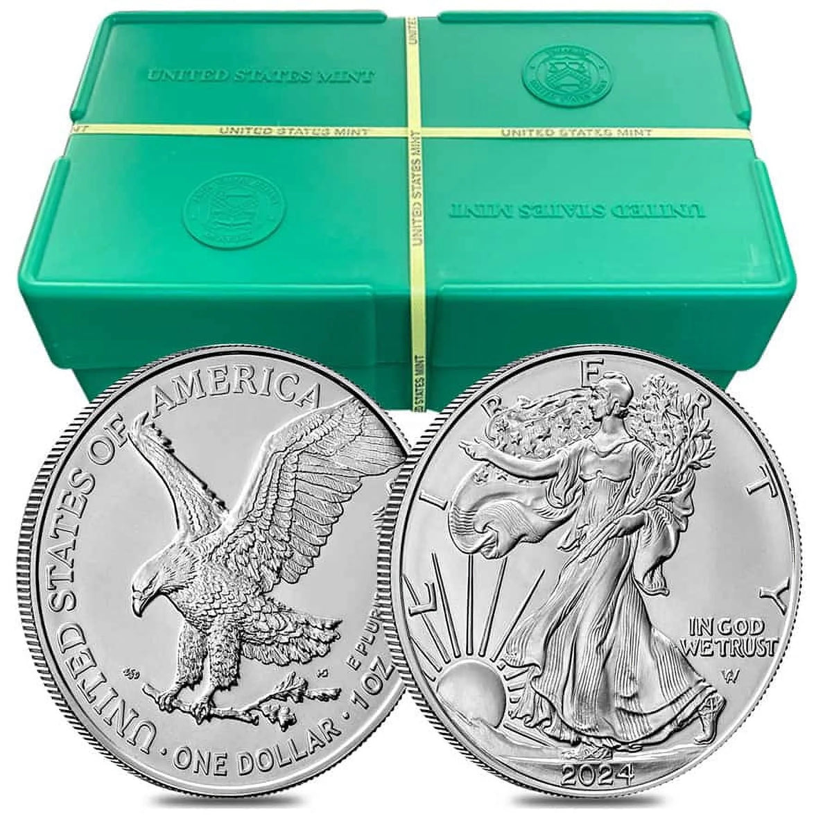 2024 1 oz Silver American Eagle $1 Coin BU P4944