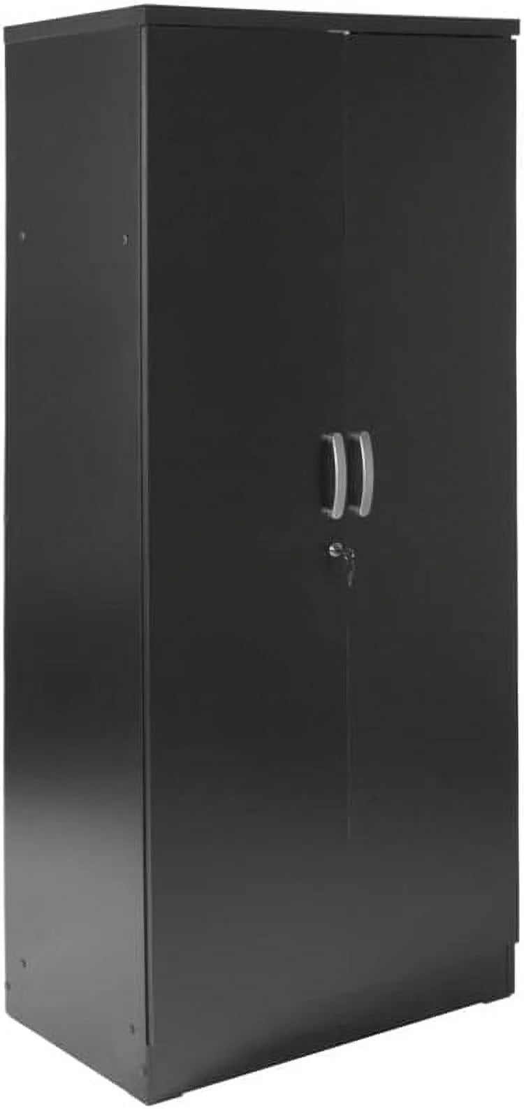 Black Wood Two Door Armoire Wardrobe Cabinet V20141
