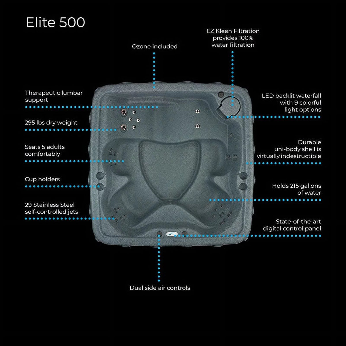 5-Person 29-Jet Plug And Play Hot Tub C844882