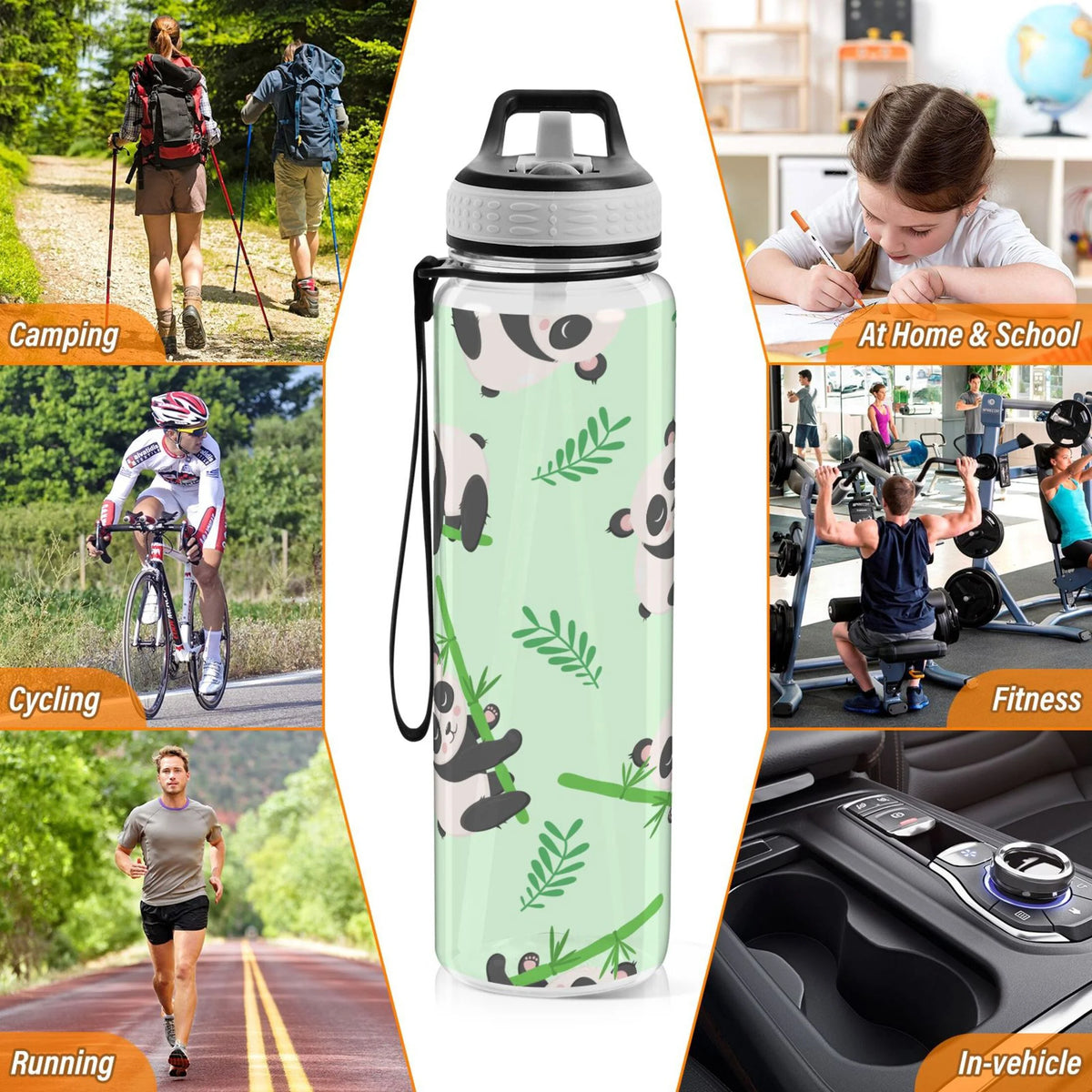 32oz Tritan Leakproof Water Bottle with Straw T275415