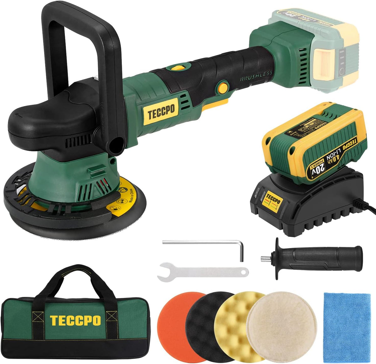 Cordless Brushless 6-Inch Dual Action Random Orbit Polisher with 4.0Ah Battery T30903